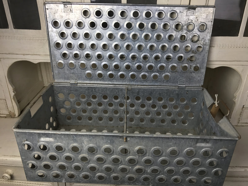 Vintage Galvanised Lobster Crate  #6781  Byron