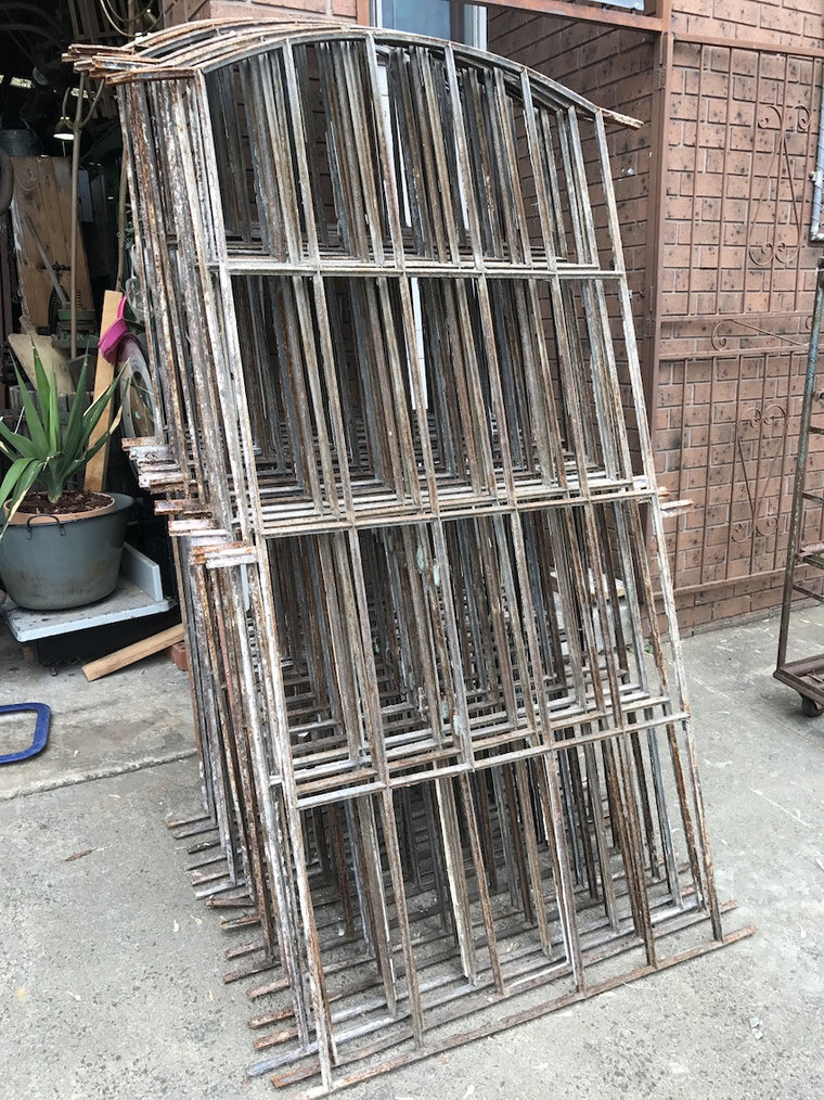 Vintage industrial European cast iron church windows #1818