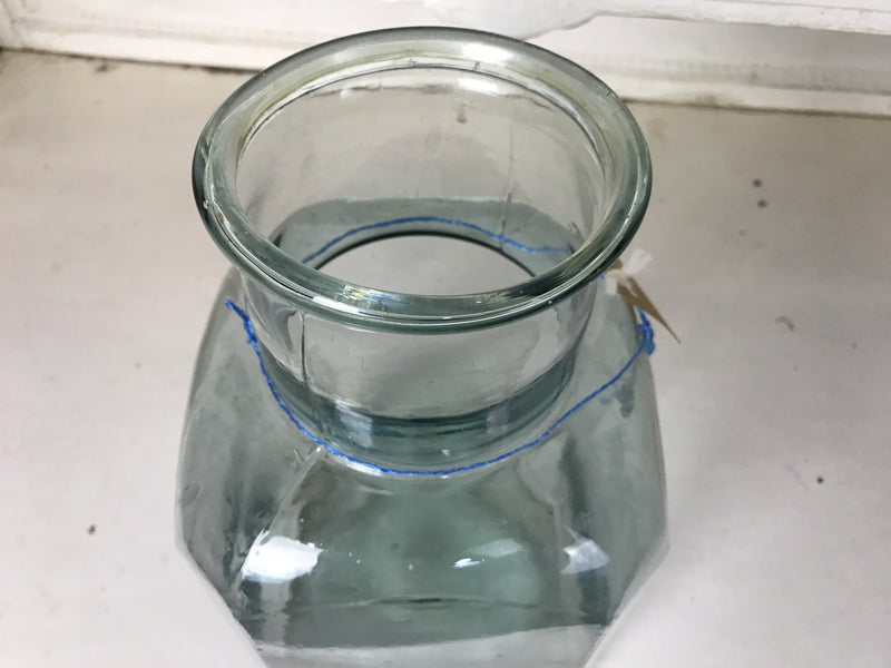Vintage 80-year- old Greek olive oil jars #1367