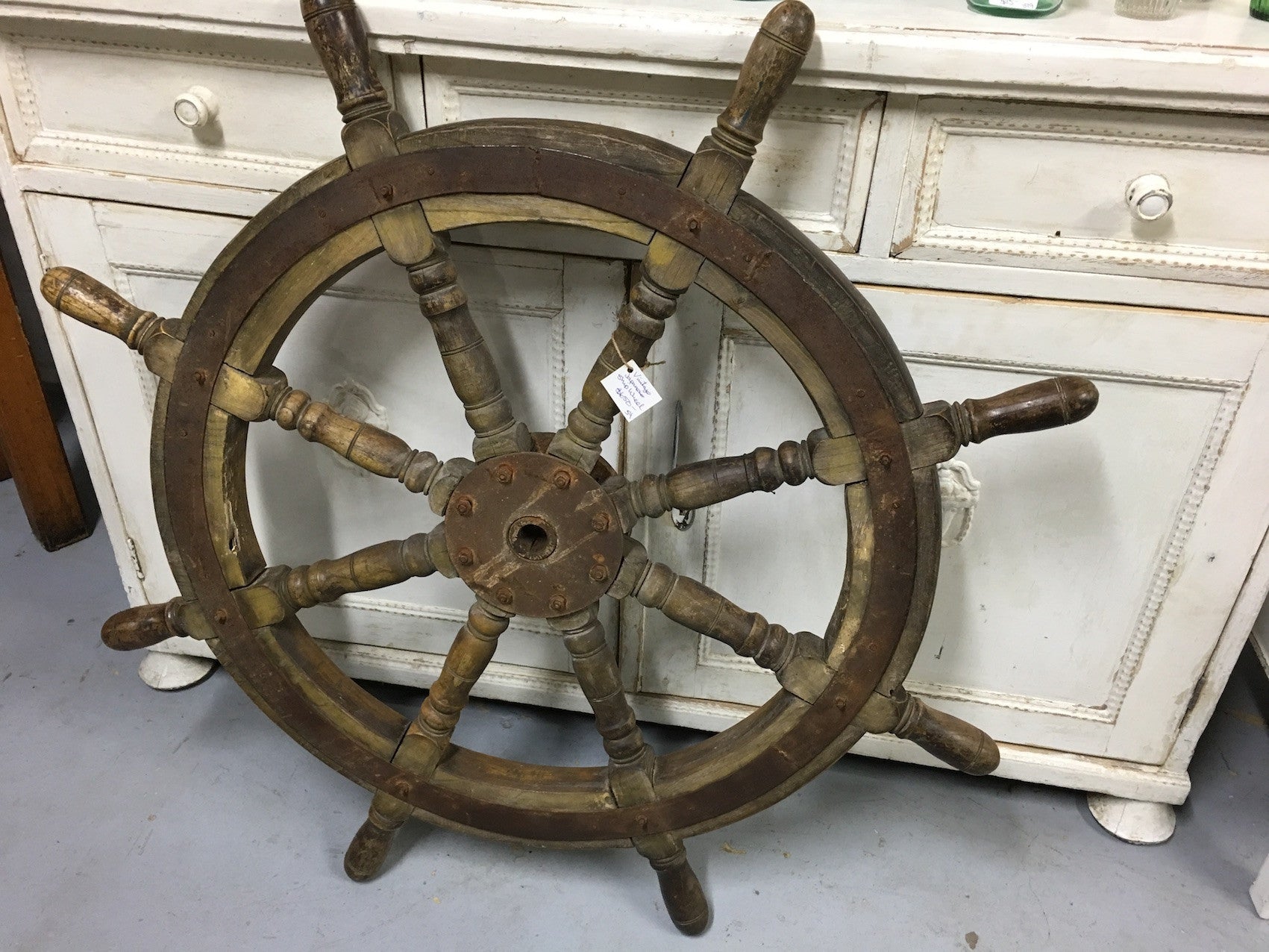 vintage industrial Japanese ships wheel original  #1900