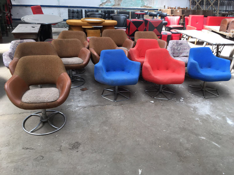 Vintage RETRO 60s mid century lounge chairs  #1911