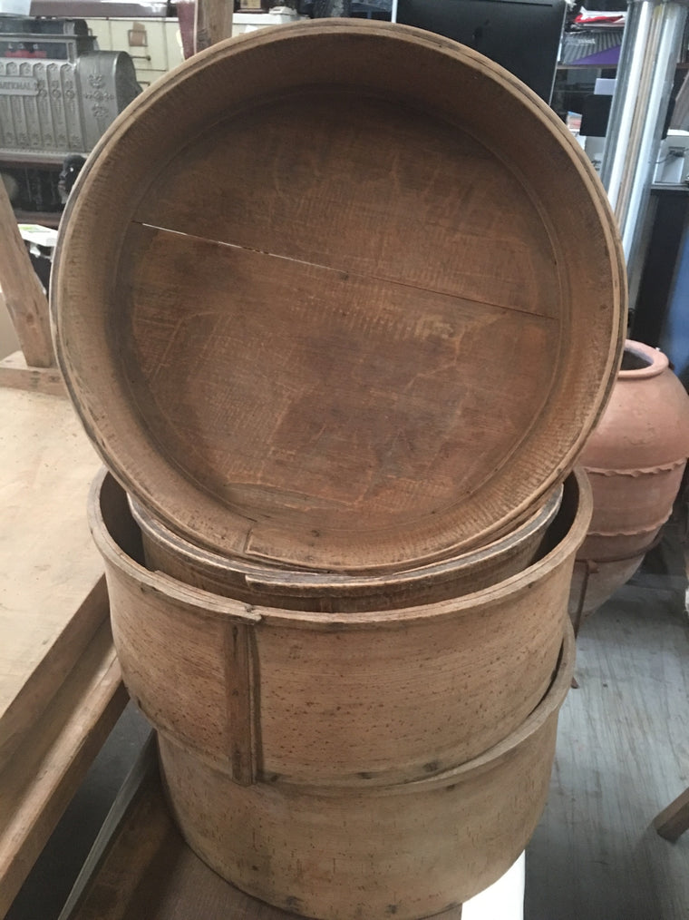 Vintage European wooden veggie bowl  #1934