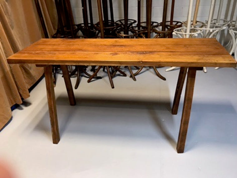 Vintage industrial European wooden hallway table console #1968