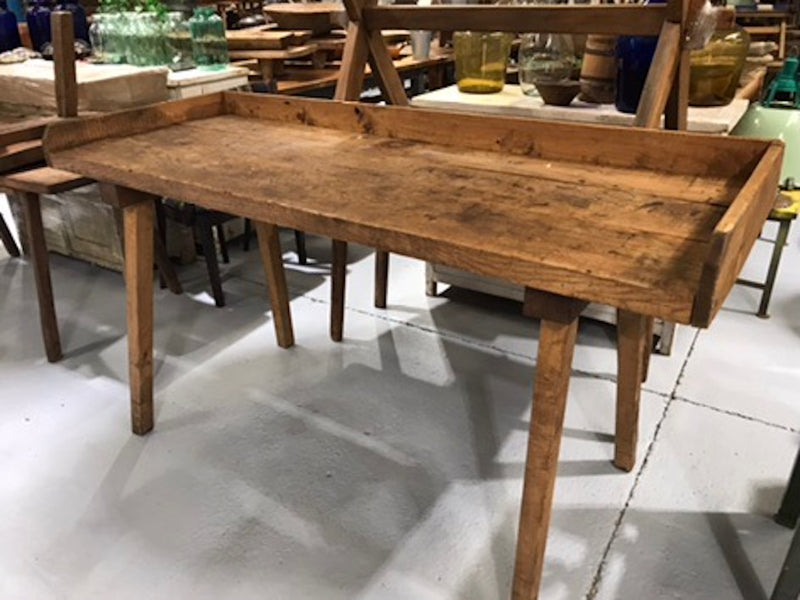 Vintage industrial European wooden hallway table console #1971