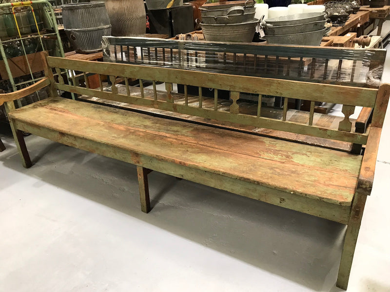 Vintage industrial Hungarian box bench seat  #1999