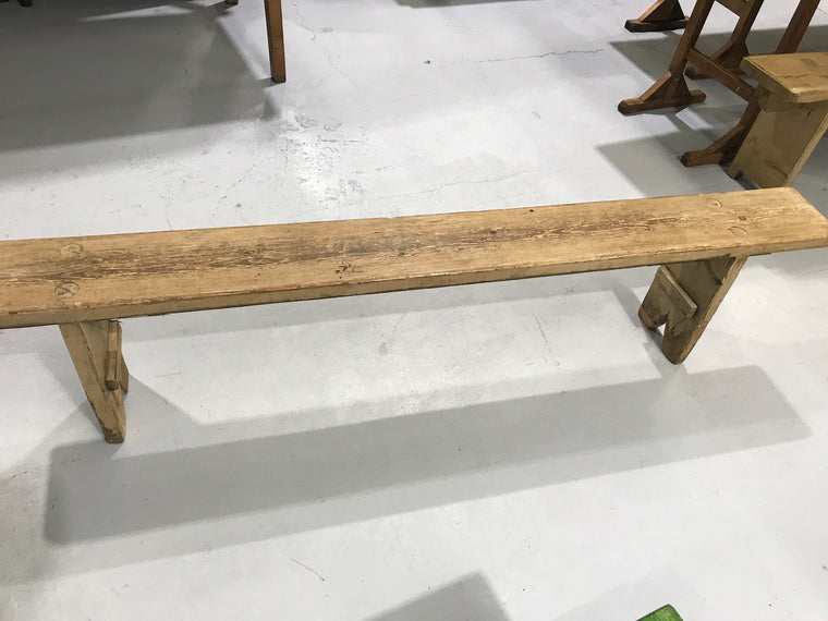 Vintage industrial European bench seat  #2004