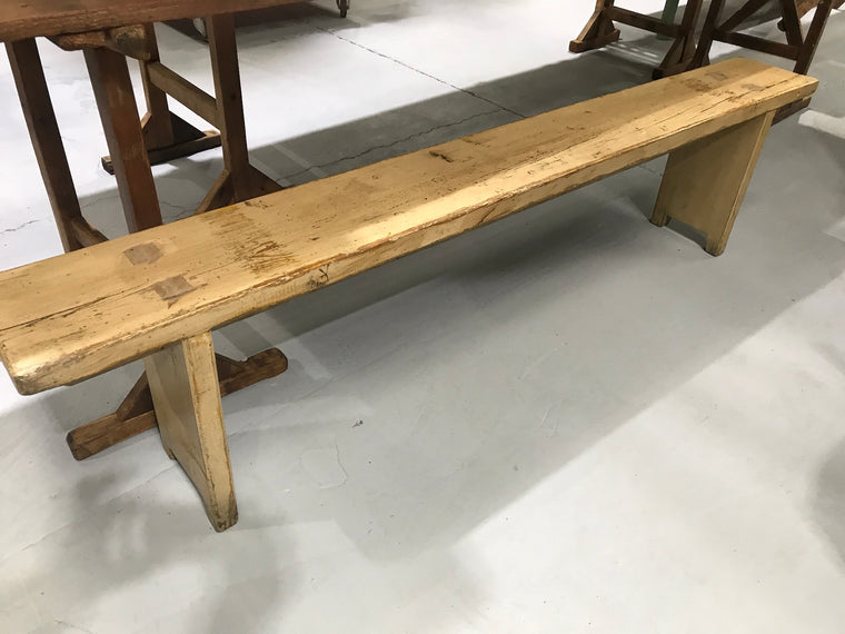 Vintage industrial European bench seat  #2005