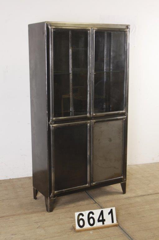 Vintage industrial European  1940s polished steel medicine cabinets #2030