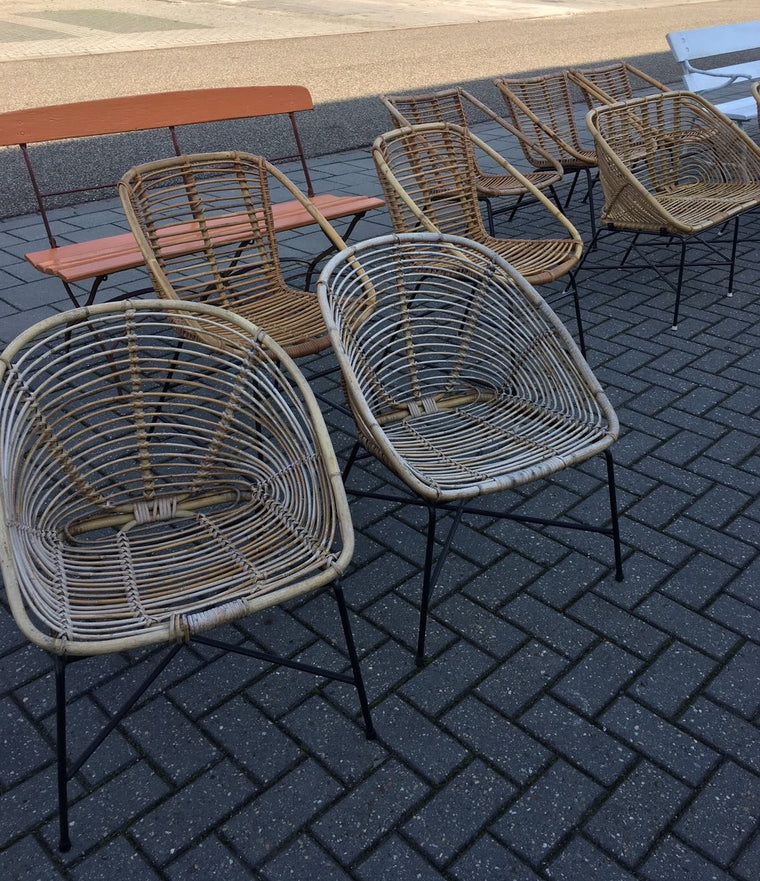Vintage industrial Mid Century Danish Basket chair #2038 Byron Warehouse