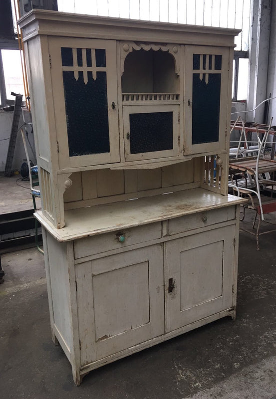 Vintage industrial European wooden kitchen cabinet #2043 Byron