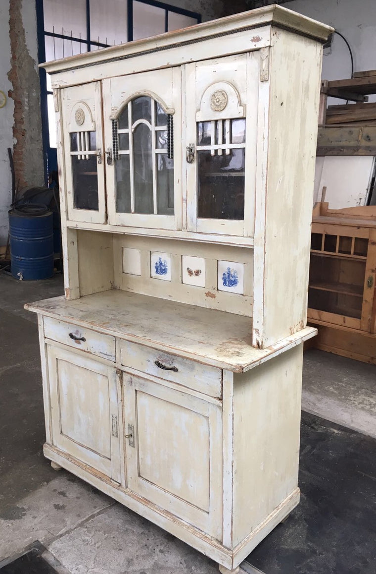 Vintage industrial European wooden kitchen cabinet #2044 byron
