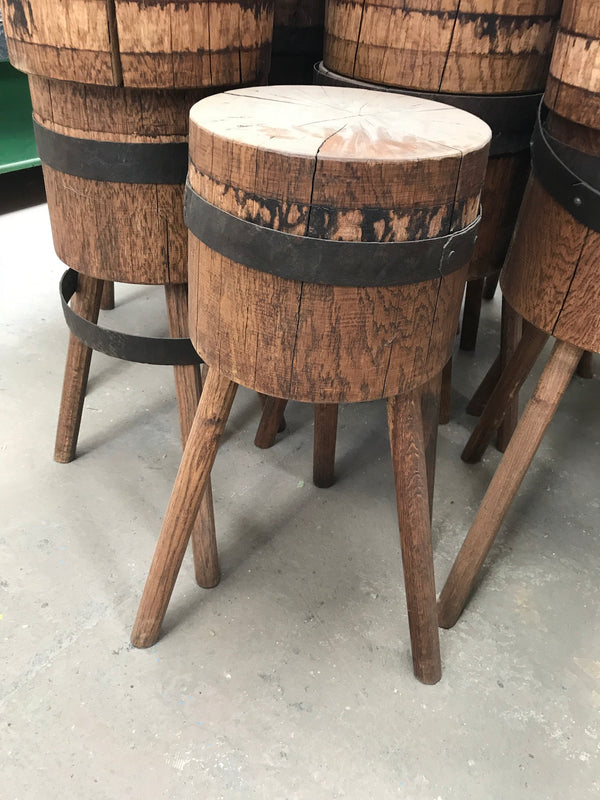 Vintage industrial European wooden stool #2056 byron
