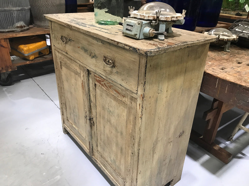 Vintage industrial European kitchen cabinet #1935