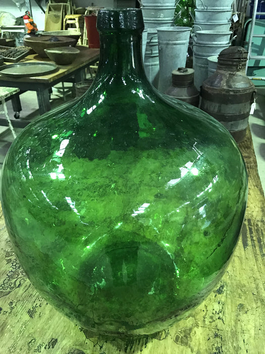 Vintage industrial French demijohn bottles huge #1359