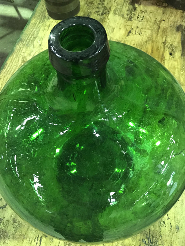 Vintage industrial French demijohn bottles huge #1359