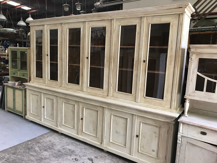 Vintage industrial European pharmacy cabinet  #2136 6D