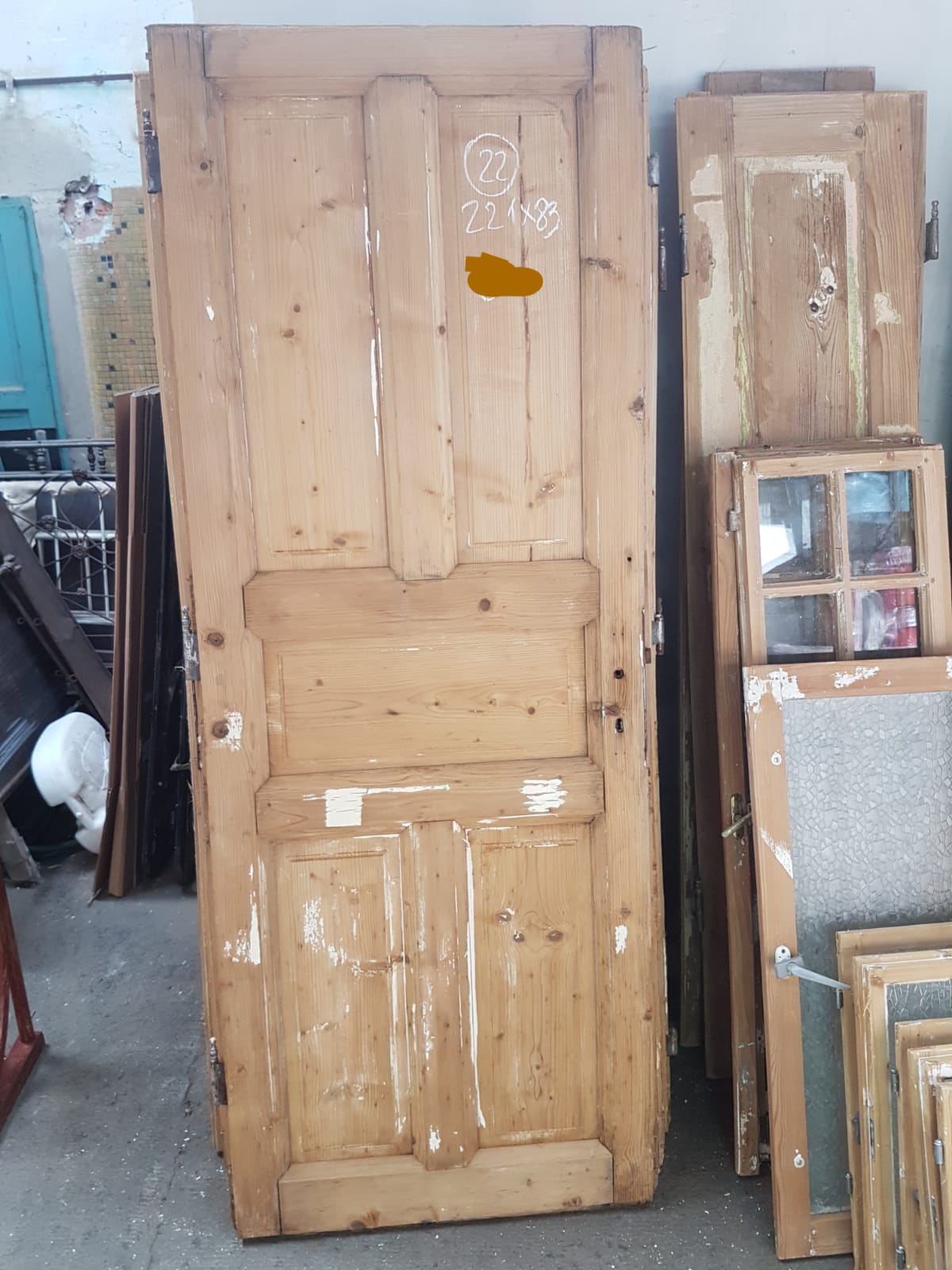 Vintage French wooden house door #2565/22
