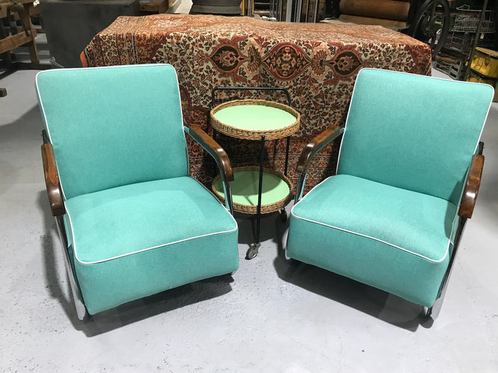 Vintage industrial 1935 Design chairs by Mucke Melder  sold as a pair #2222