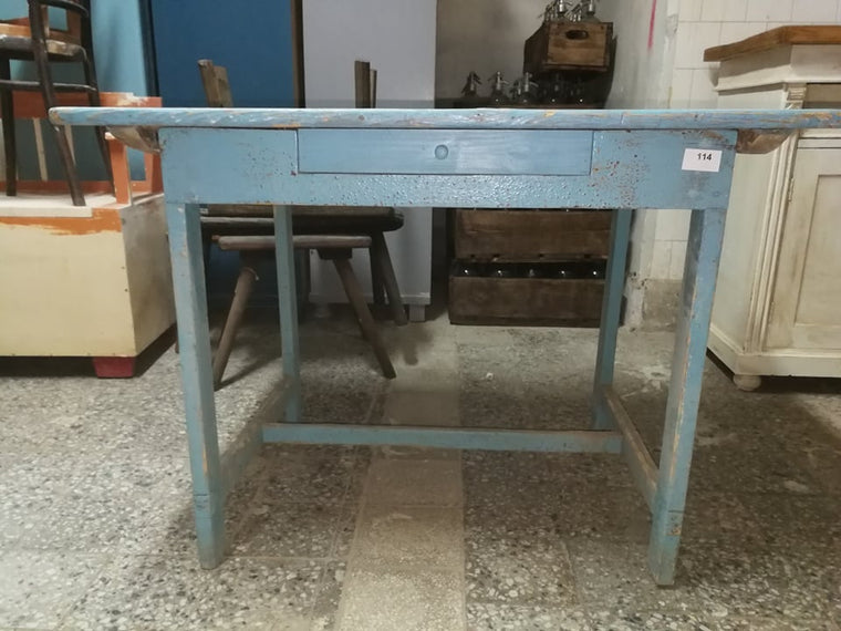 Vintage industrial European kitchen dining table #2237