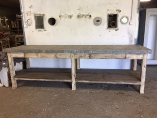 Vintage industrial European kitchen dining table #2246