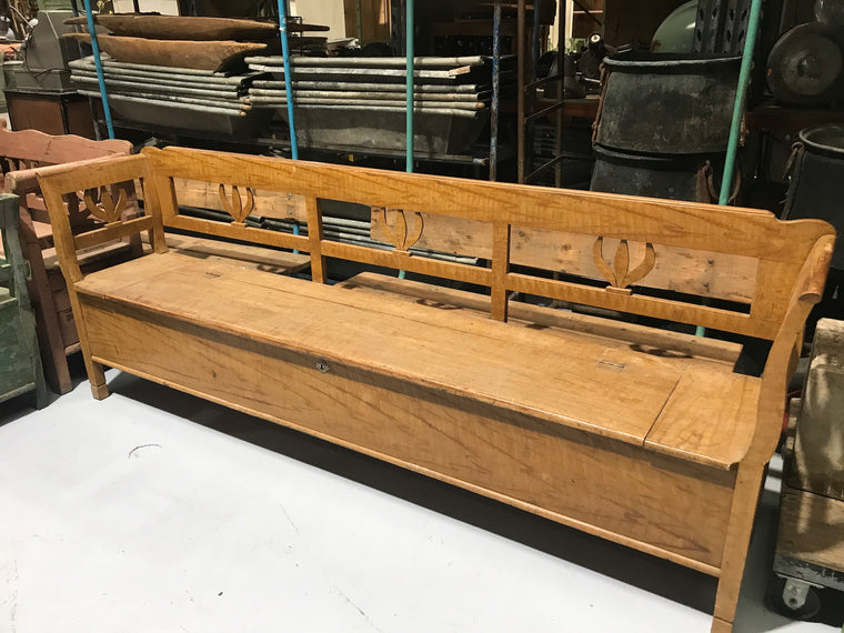 Vintage European wooden kitchen box bench seat 2.4 mt #2257