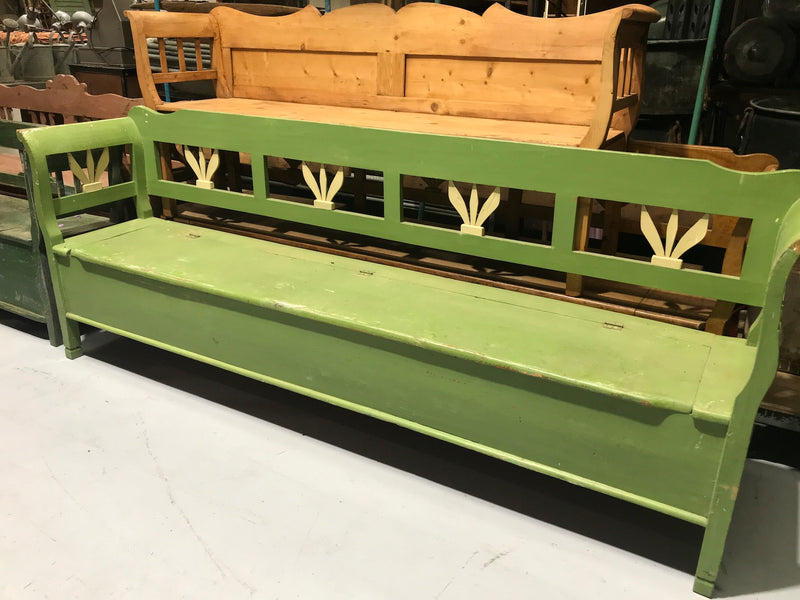 Vintage European wooden kitchen box bench seat 2.5 mt #2258
