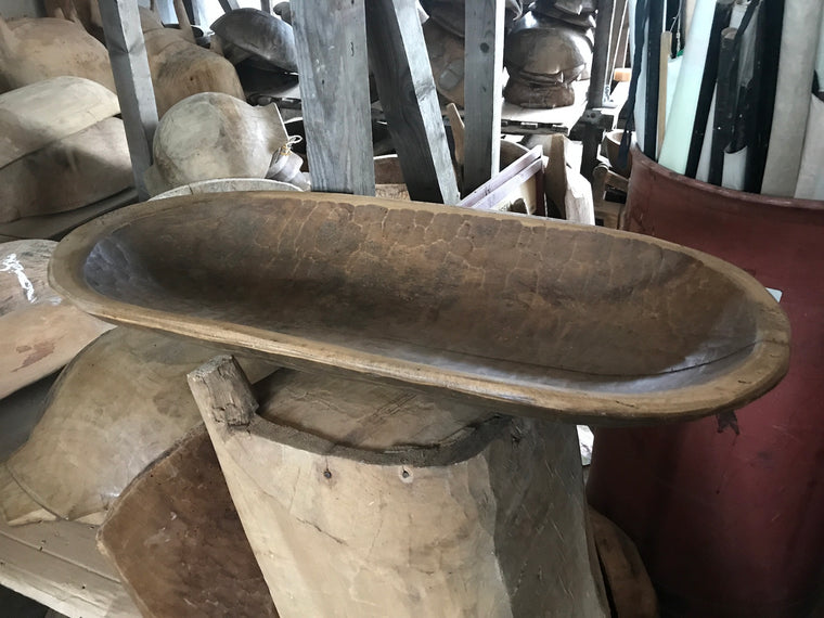 Vintage European wooden dough bowl  #2261