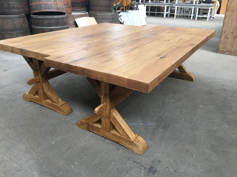 Vintage  European OAK FARM  Dining Table  #2266 BYRON