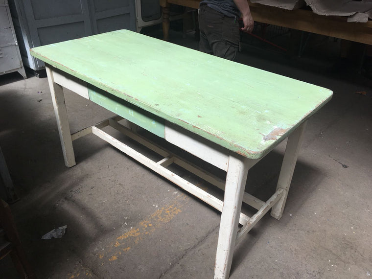 Vintage industrial European FARM kitchen dining table  #2273 Byron Warehouse