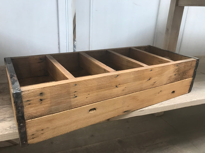 Vintage industrial French industrial wooden crate #2318