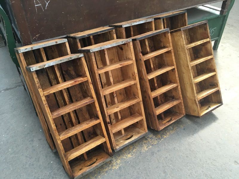 Vintage industrial French industrial wooden crate #2318