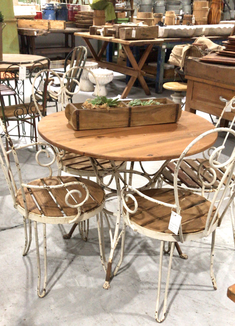 Vintage industrial French  garden setting #2319