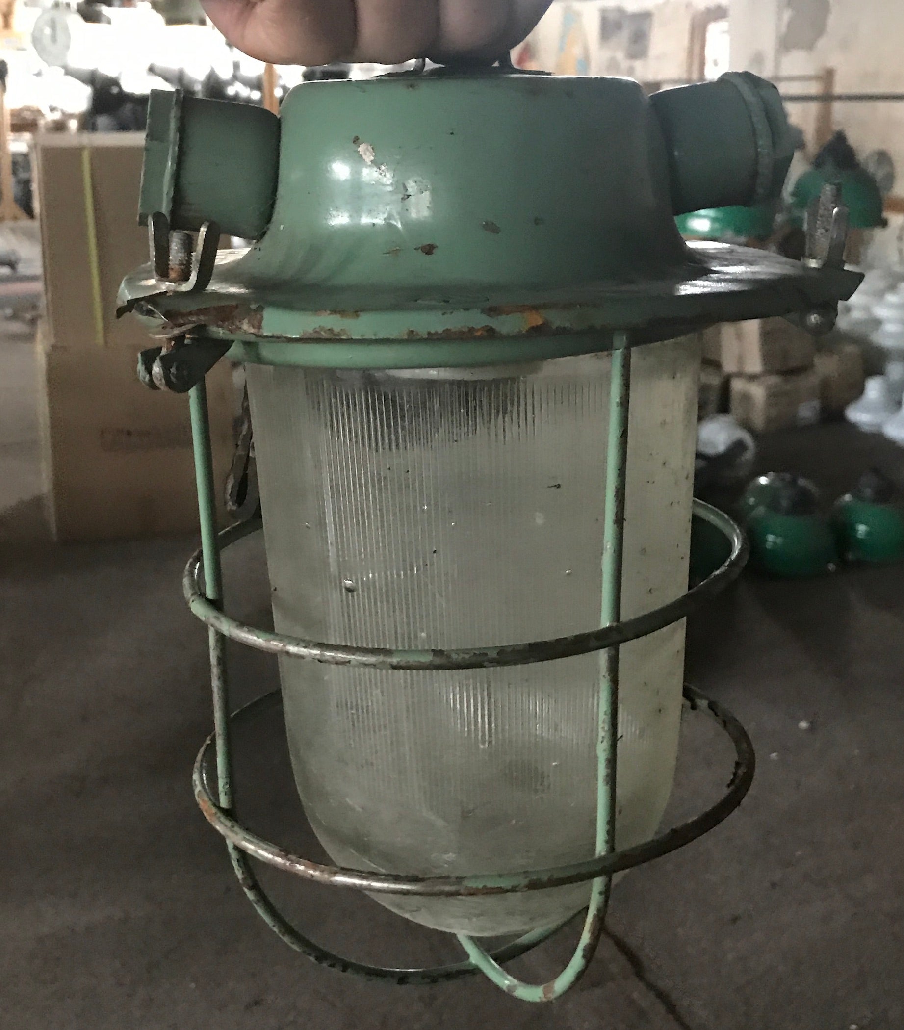 Vintage industrial Ukraine warehouse lights #2330