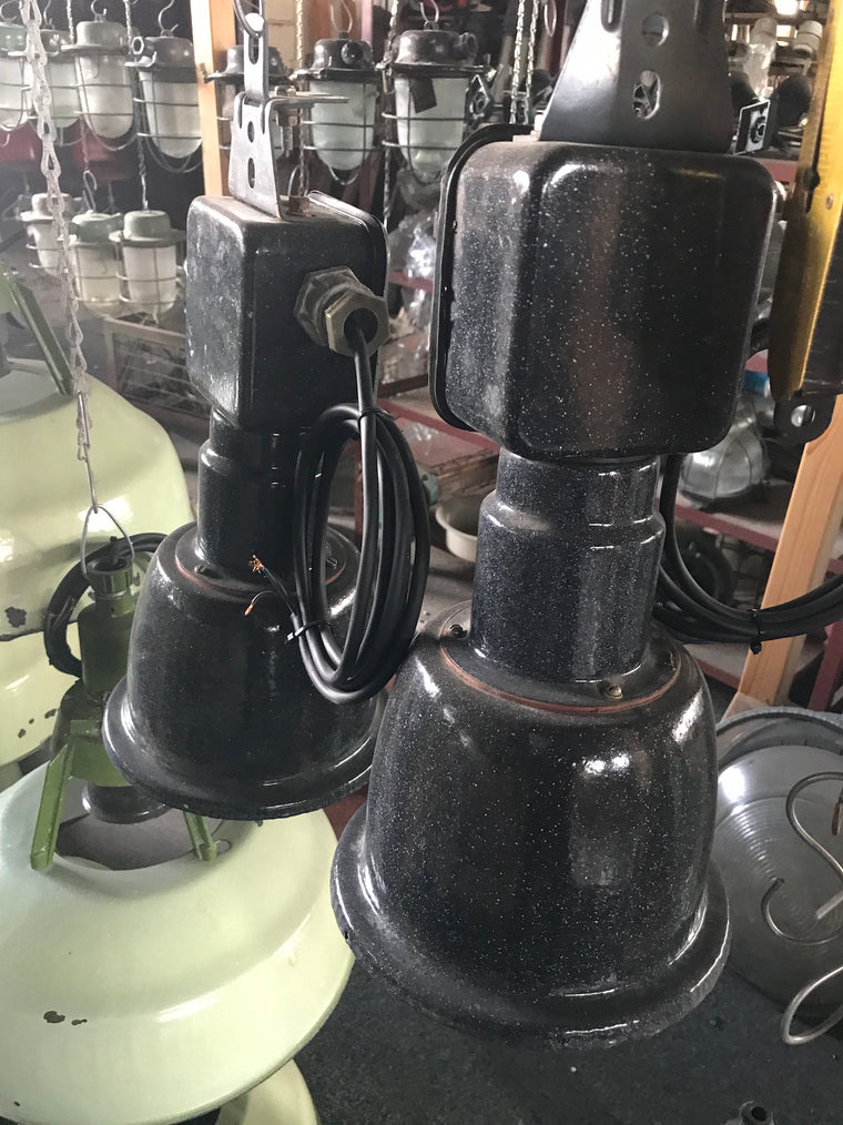 Vintage industrial Ukraine warehouse lights #2333 Byron
