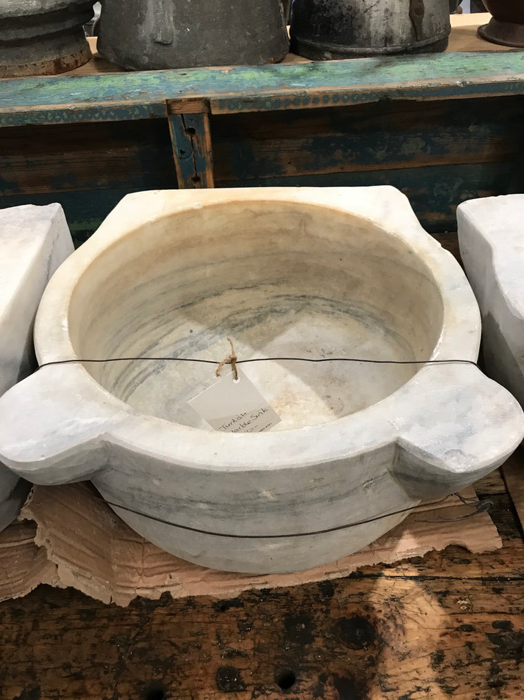Vintage industrial Turkish Marble sink #2343/b
