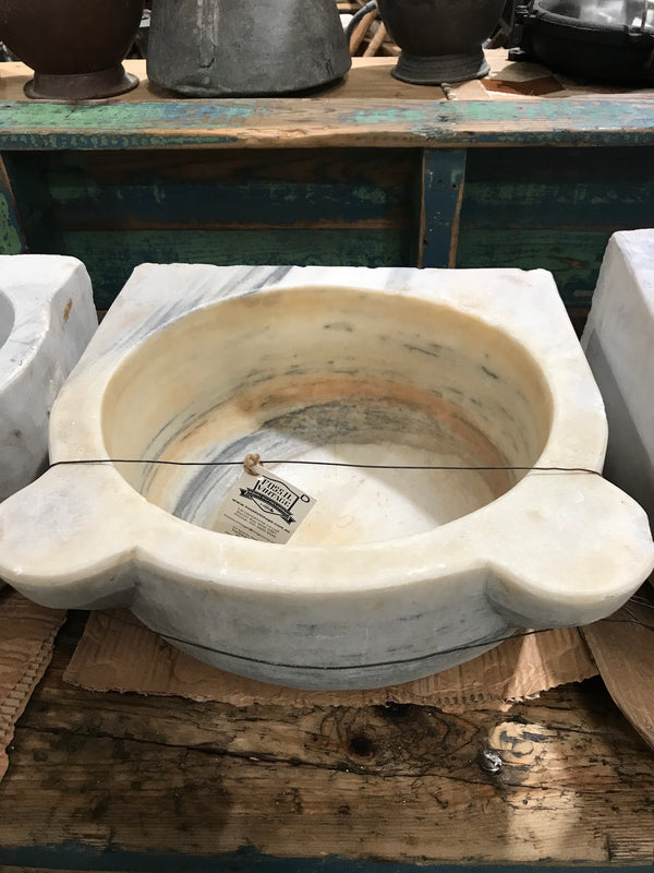 Vintage industrial Turkish Marble sink #2343/d