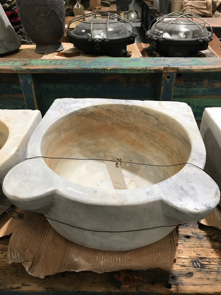 Vintage industrial Turkish Marble sink #2343/e