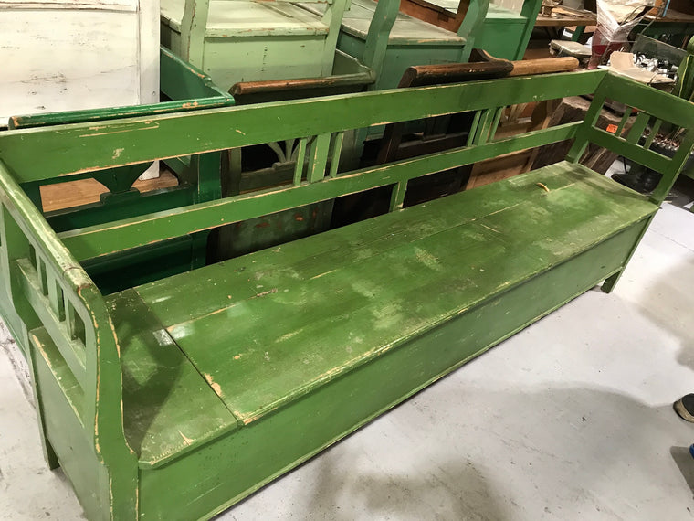 Vintage European wooden kitchen box bench seat 2.4 mt #2414