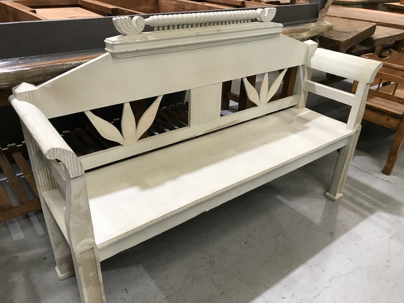 Vintage European wooden kitchen box bench seat 1.7mt #2416 Byron Warehouse