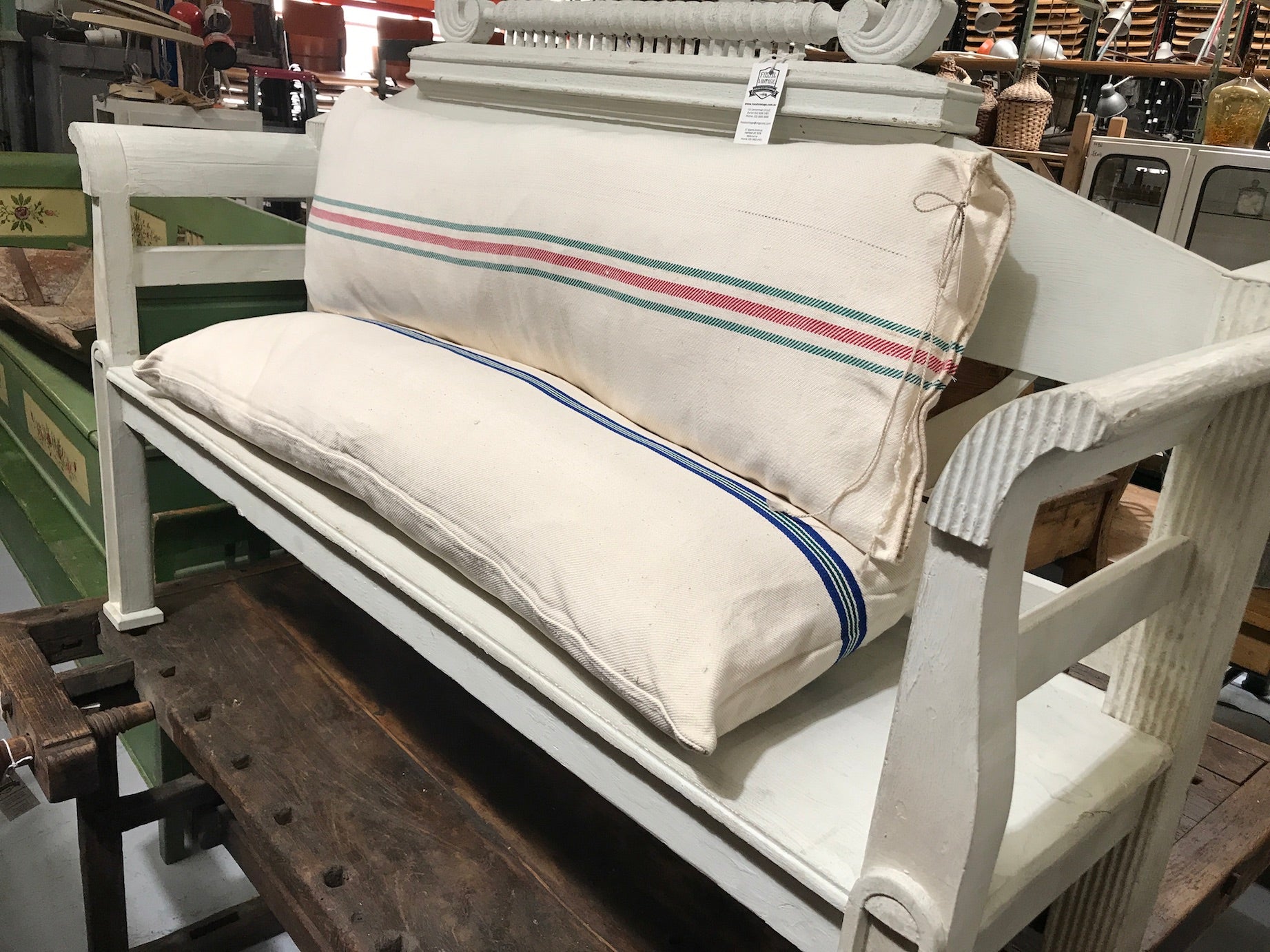 Vintage French Linen body pillows #2418