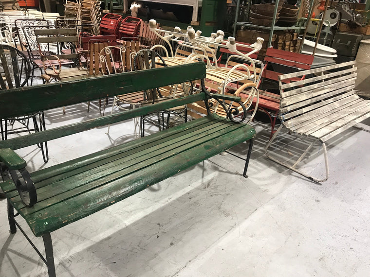 Vintage European  Garden bench seat  #2422