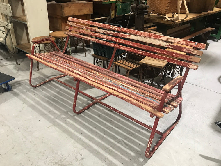 Vintage European  Garden bench seat  #2421