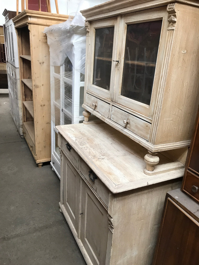 Vintage  European  Kitchen Hutch Cabinet  #2434 Byron
