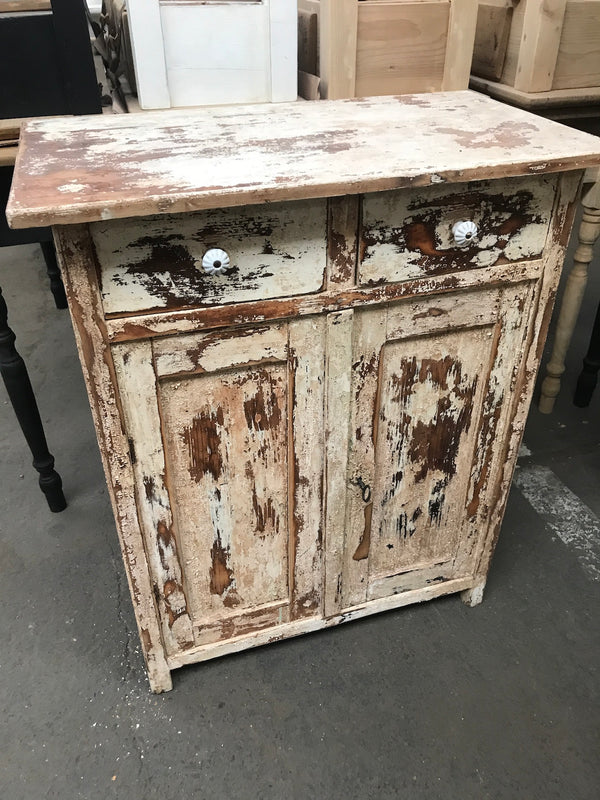 Vintage industrial European wooden  cabinet #2447