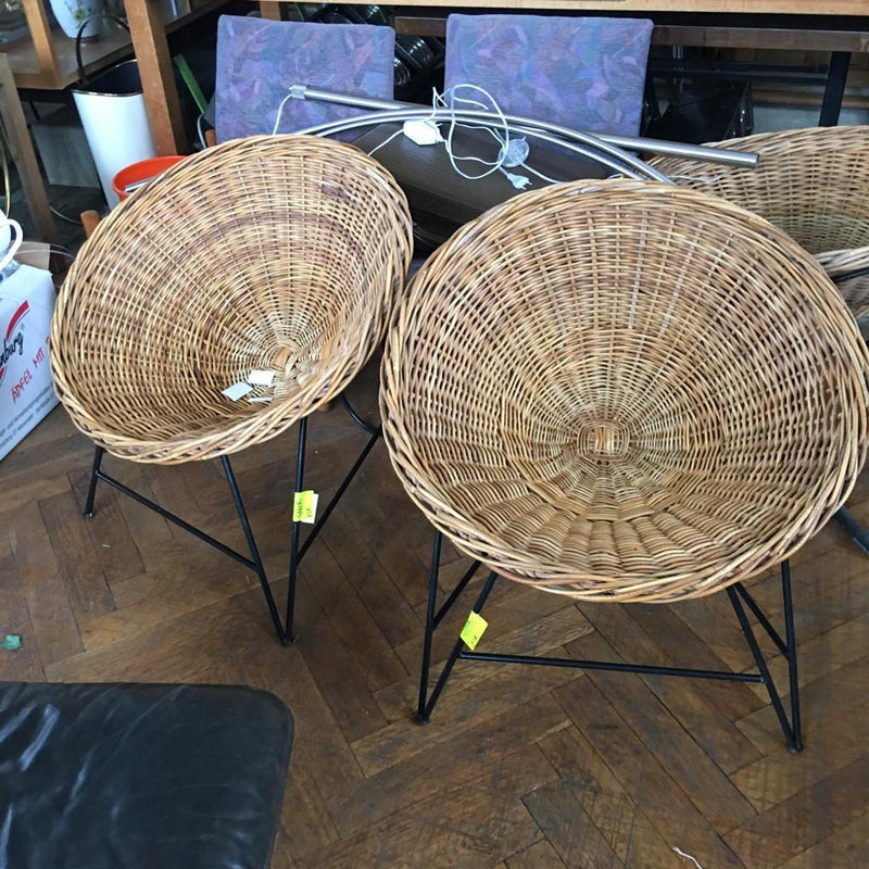 Vintage Mid Century Danish Basket chairs #2470.