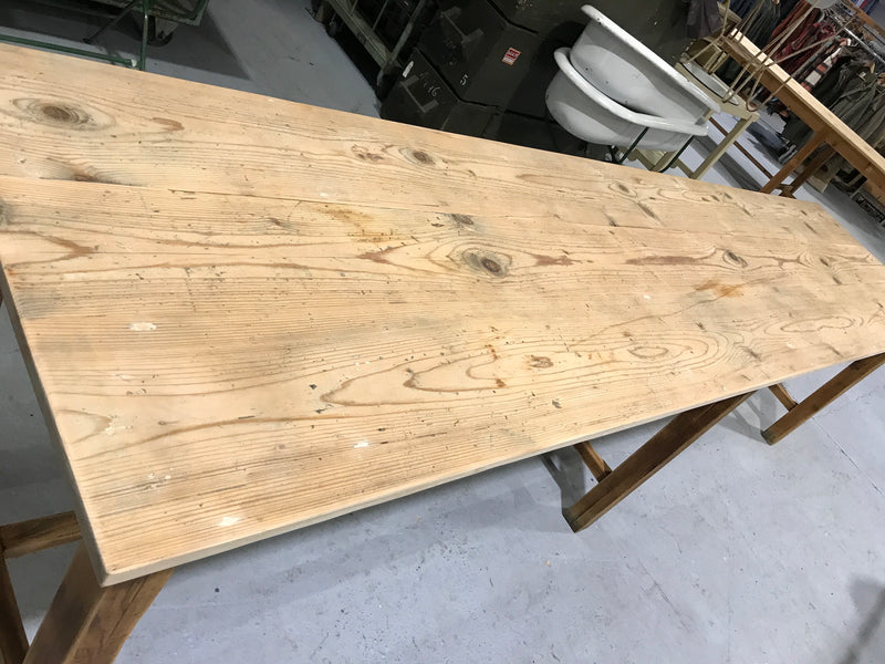 Vintage French kitchen farmhouse dining tables 3.0 mt #2474.