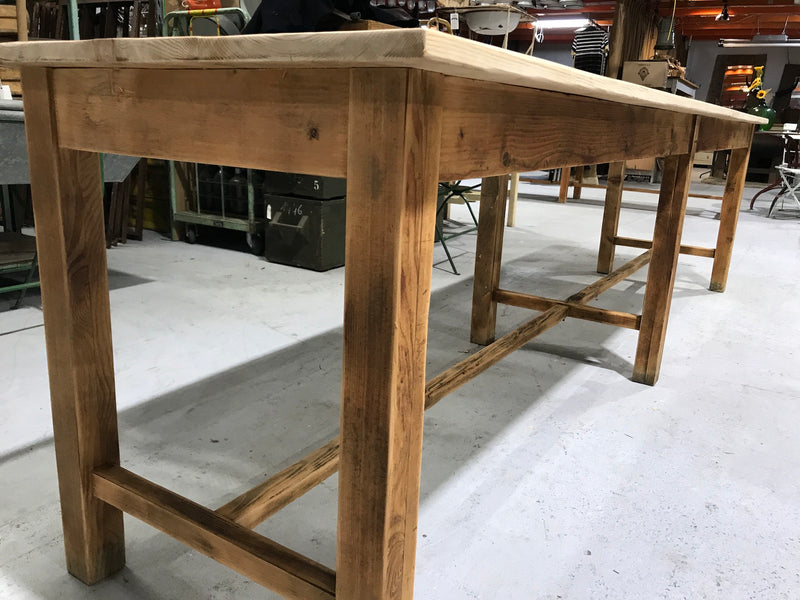 Vintage French kitchen farmhouse dining tables 3.0 mt #2474.