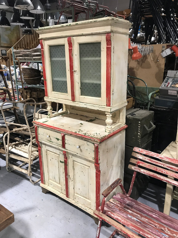Vintage  Dutch Wooden Kitchen Hutch  Cabinet #2481