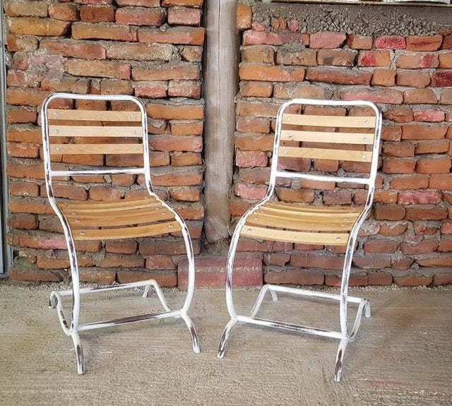 Vintage style French Garden cafe bistro chairs  # 2496