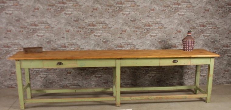 Vintage French Kitchen Farmhouse Table #2519
